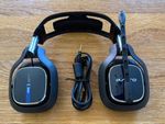 ASTRO A40 TR  Headset with Inline Mute cable Blue and Black