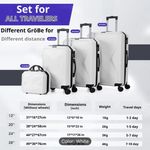 3pcs LightweightABS Luggage Set with TSA Lock & Spinner Wheels On (20"/24"/28")