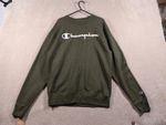 Vintage Champion Authentic Athleticwear Olive Green Crewneck Sweatshirt S (W55)