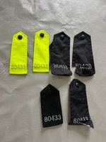 ⭐VINTAGE EX POLICE EPAULETTES SHOULDER BADGE NUMBER 80433  TV FILM PRODUCTION ⭐
