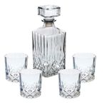Decanter 900ml and 4Pcs Glass 300ml Set Whisky Bourbon Scotch Storage Barware