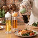 1pc 100ML Plastic Down-Spray Oil Bottle Press Oil Sprayer Seasoning Bottle