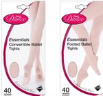 SILKY ESSENTIALS BALLET DANCE TIGHTS CONVERTIBLE OR FOOTED ADULTS - PINK OR TAN