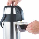 5L STAINLESS STEEL PUMP ACTION AIRPOT VACUUM AIR POT HOT & COLD TEA COFFEE FLASK