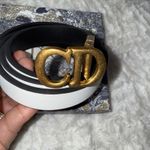 Christian Dior reversible belt, usually made of calfskin.