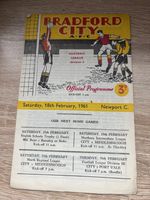 Bradford City V Newport Programme 1961 Division 3