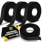 4x20M Car Wiring Loom Tape Electrical Self Adhesive Cloth Fabric Harness 19mm