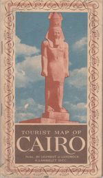 EGYPT Old Rare TOURIST MAP OF CAIRO 1960s