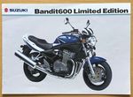 SUZUKI BANDIT 600 Limited Edition MOTORCYCLE Sales Leaflet APR 2004 #MB04GSF600Z