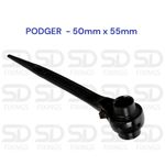 Ratchet Podger Spanner 50mm x 55mm Scaffold Spanner, Double Socket Wrench Black