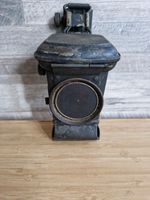 VINTAGE  BLACK METAL BICYCLE OIL LAMP