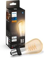 Philips Hue White Filament ST64 Smart Light Bulb [E27 Edison Scew] 1 Pack 
