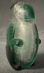Chinese, Mouse-Shaped, Green Glass, Snuff Bottle