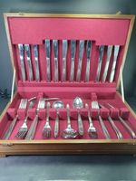 Vintage Eetrite Stainless Steel Cutlery Set For 6 People Illusion Pattern