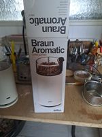 Vintage Braun Aromatic Coffee Grinder Mill KSM2 in Original Box - White / Cream