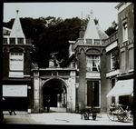 LEIDEN ENTRANCE TO THE BURG NETHERLANDS C1910 PHOTO Magic Lantern Slide