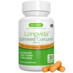 Igennus Longvida Optimised Curcumin 500mg, High 30 count (Pack of 1), Orange