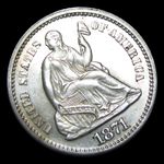 1871 Seated Liberty Half Dime ---- Gem BU+ Stunning Coin ---- #PP864