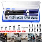 170X Threaded Nut Riveter Gun Set M3-M8 Insert Tool Riveter Rivnut Nutsert Kit