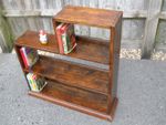Antique Deco oak bookcase, nice colour, solid and substantial, economy delivery