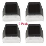 4 Pack Solar Powered Wall Fence & Post Lights LED Garden Security Super Bright