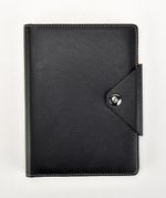 A5 Executive Personal Organiser, Ruled Notebook With Padded Cover, Stud button