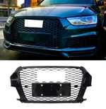 For Audi Q3 SQ3 Gloss Black RSQ3 Style Honeycomb Mesh Front Grill Grille 2011-15