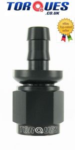 AN -6 (AN6) STRAIGHT to 8mm 5/16" Barbed Fitting Black