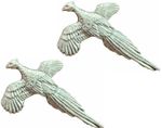 2 x Pheasant Handcrafted From English Pewter Lapel Pin Badges -PAG