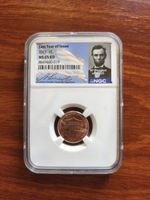 2025-D Lincoln Cent — NGC MS65 RD ("Abraham Lincoln / Flag Label")