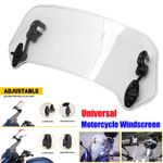Clip On Motorcycle Windshield Extension Spoiler Windscreen Screen Deflector UK