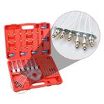36X Common Rail Leak Off Test Kit 6 Cylinder Diesel Injector Flow Meter Adaptor