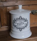 A Rare Pasta Jar Container Classic Ivory Cloverleaf Design by T.G Green