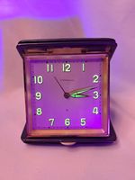 Tiffany & Co. Travel Alarm Clock Swiss Angelus - Radium #'s & Hands - 15 Jewels