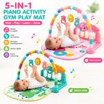 5 in 1 Gym Play Mat Baby Newborn Kid Fitness Music Lay Fun Piano Music Kid Gift