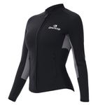 Women’s Wetsuit Top Jacket 2mm Neoprene Long Sleeve – Grey M