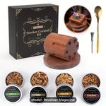 Whiskey Smoker Kit with Torch – 4 Flavor Wood Chips, Spoon, and Cleaning Brush
