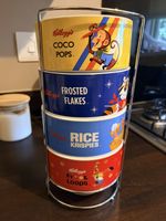 Kellogg’s Vintage Ceramic Stacking Cereal Bowls x 4 with Stacking Rack