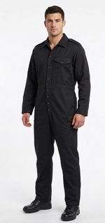 British Army, MOD Black Tank Engineer, Polycotton Coveralls Boiler Suit Overalls