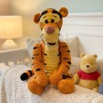 NEW Large 40cm Handmade Crochet Tigger Tiger Soft Plush Toy Nursery Gift 16"