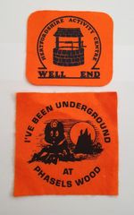 2 x Vintage Boy Scout Vintage Felt Badges Patches. Phasels Wood. Well end