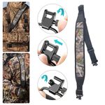 Gun Rifle Shotgun Adjustable Sling Camo Textured Backing Anti-Slip Strap Swivels