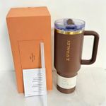 new cashmere The Quencher Pro tour Flip Straw Tumbler 40oz brown cup