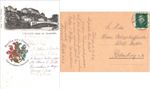 1929 Germany German Postcard Tübingen Castle & Bridge Town Crest Postal History