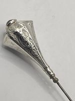 SILVER ART DECO HAT PIN   (B81)