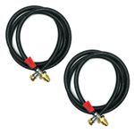 2 x 2 METRE LONG LPG HOSE POL W20 PIGTAIL GAS PIPE 2M PROPANE BOTTLE CONNECTOR