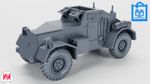 Dingo Scout Car 1942 Wargaming Vehicle Model 3D Print Multiple Scales 1:35–1:16