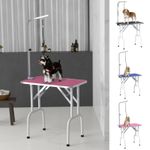 Dog Grooming Table Foldable with Adjustable Arm 81x49x80 cm