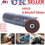 115mm Flap Discs Sanding 40/60/80/120 Grit Angle Grinding Wheels Discs Pads 10PC