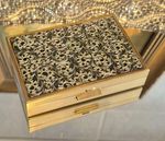 VERY RARE Japanese Clover Musical Compact - WORKING - Vintage 1950s